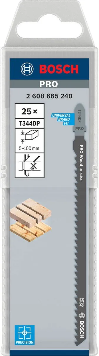 Bosch Professional T344DP Decoupeerzaagbladen 152mm - 25 Stuks
