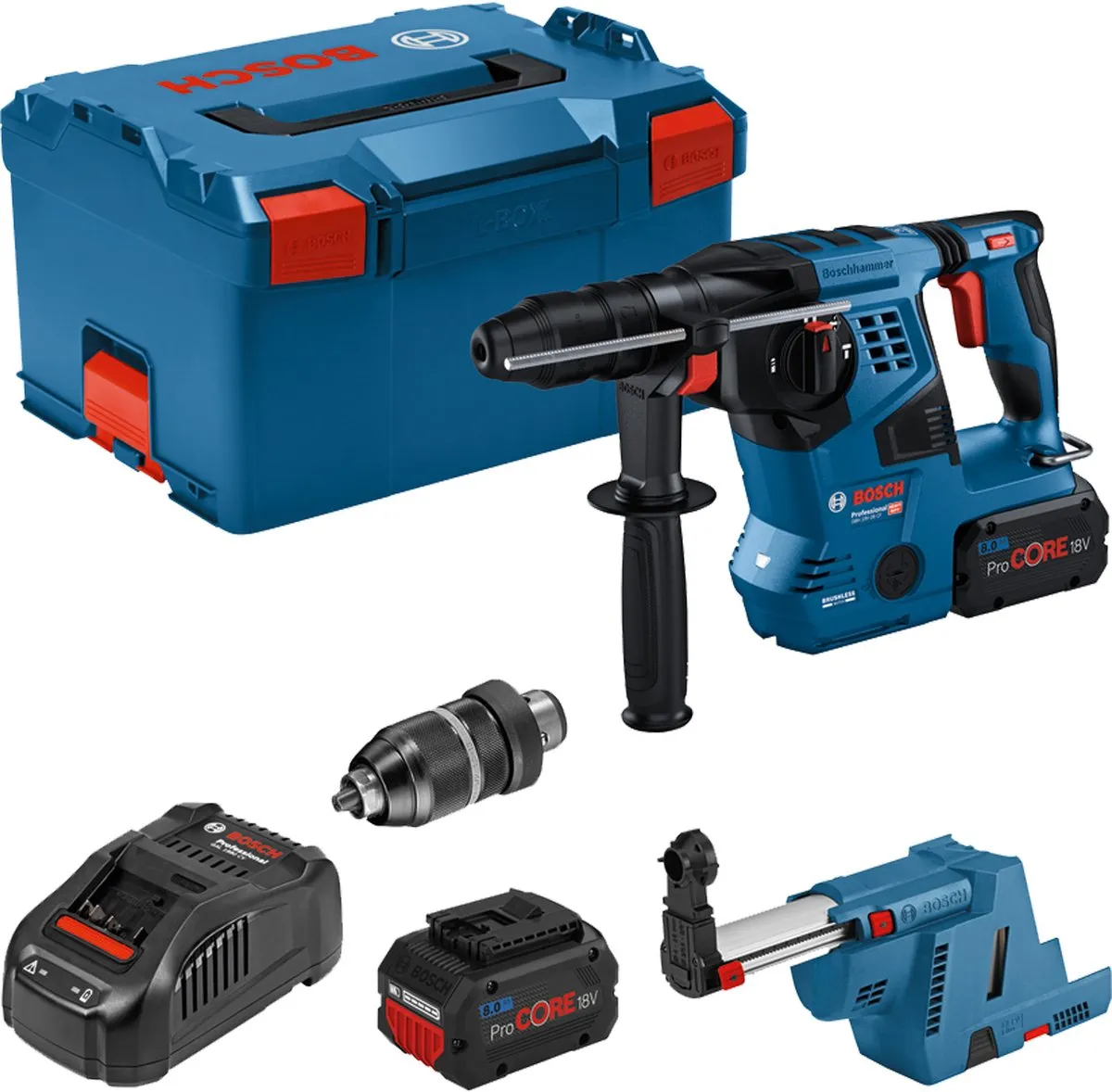 Bosch Professional GBH 18V-28 CF Boorhamer - 2x 8,0 Ah - SDS-plus