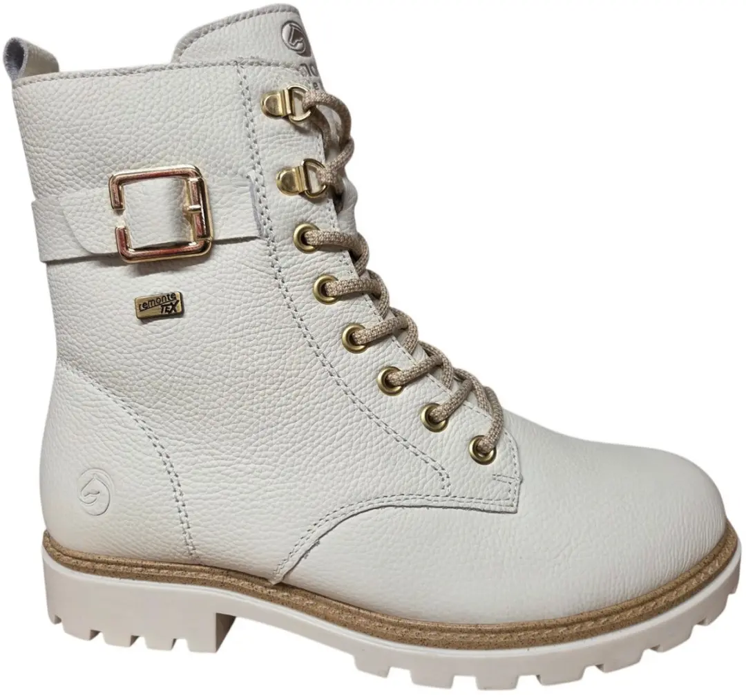 Remonte D8475-80 Veterboots Wit Leer Dames
