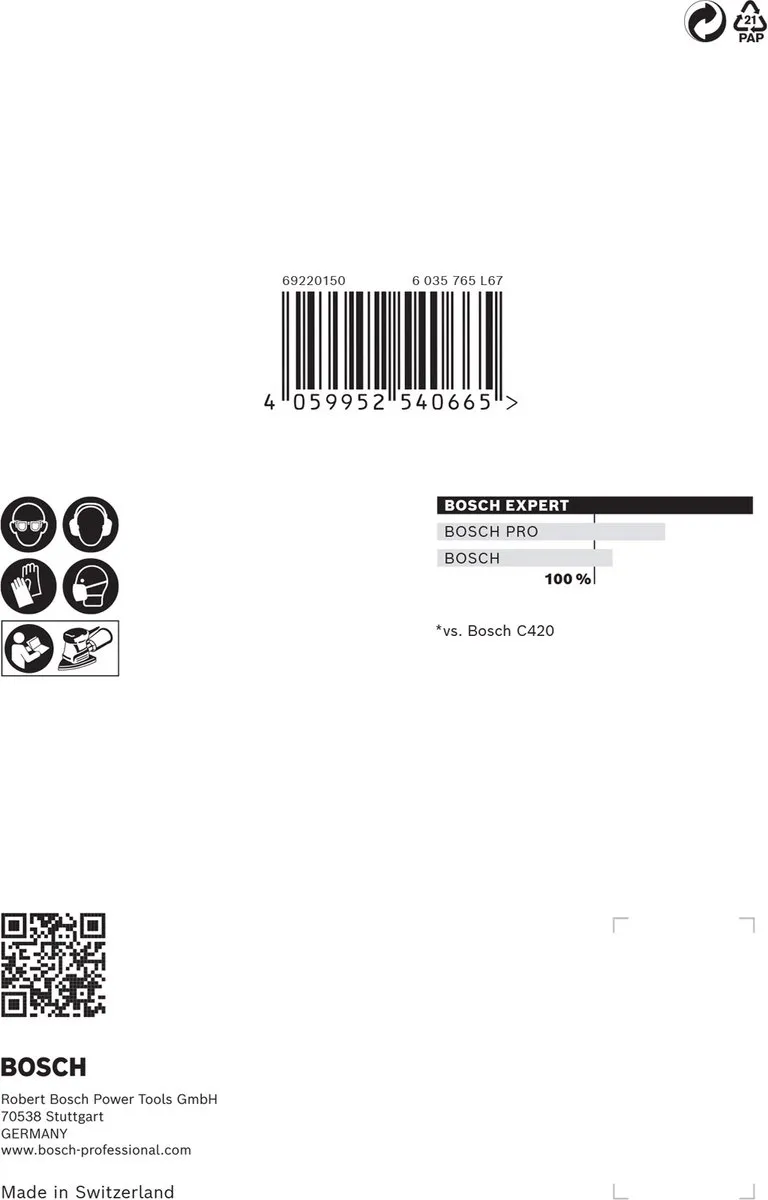 Bosch Professional Expert M480 Schuurnet 100x150mm - 10 Stuks