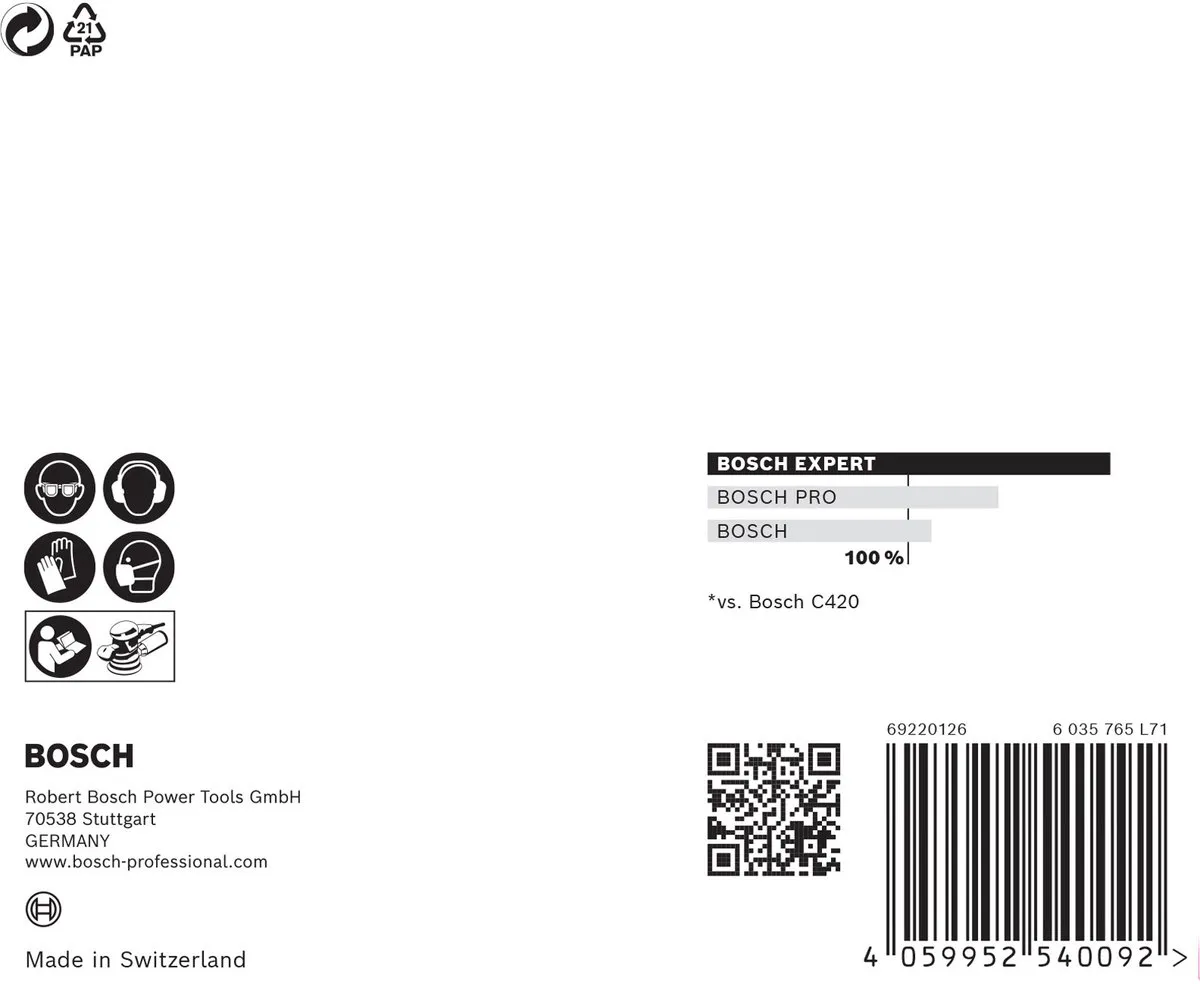 Bosch Professional Expert M480 Schuurnet 125mm G 80 - 5 Stuks