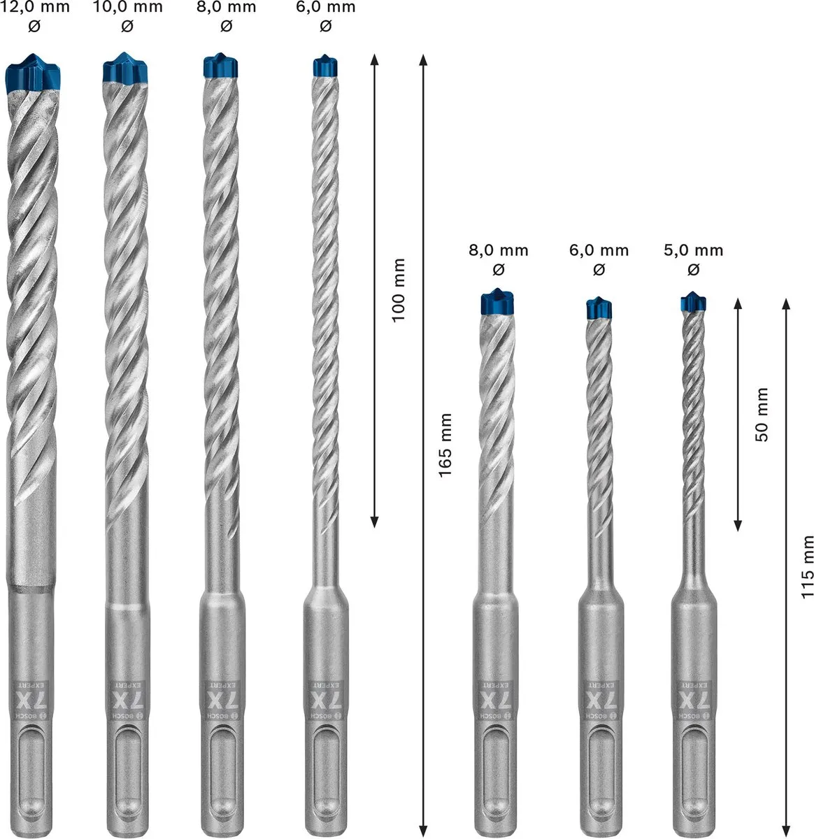 Bosch Professional EXPERT SDS plus-7X Hamerboorset 7-delig