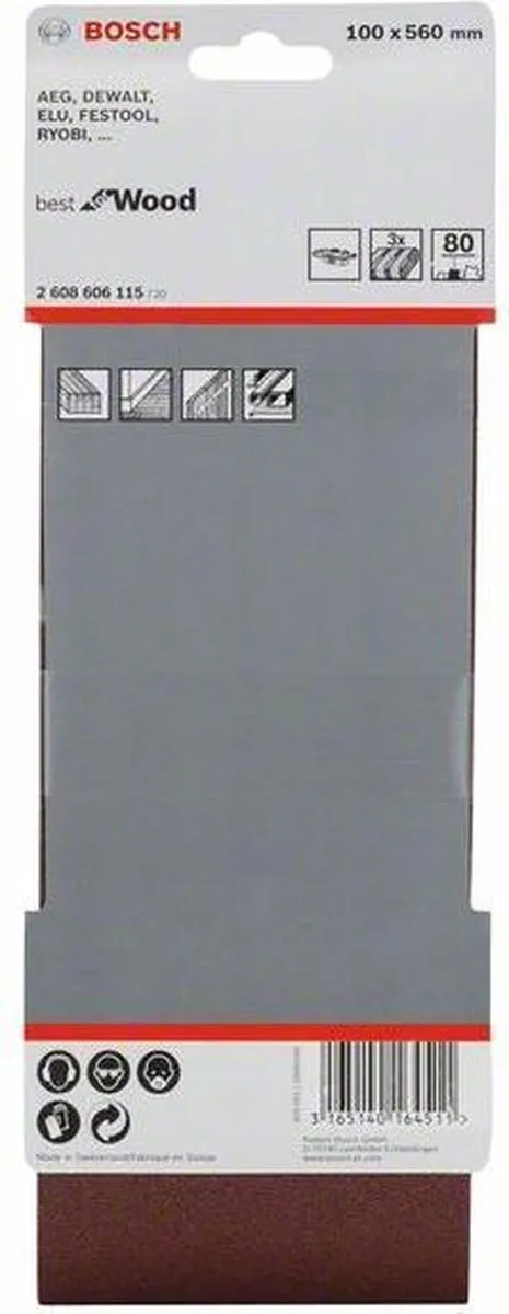 Bosch Professional 3 Banden 100x560 Best Wood+Paint