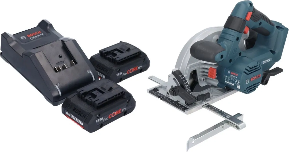 Bosch Professional GKS 18V-57-2 Cirkelzaag - 165mm - 2x 4,0Ah Accu + Oplader - afbeelding 5 van 6