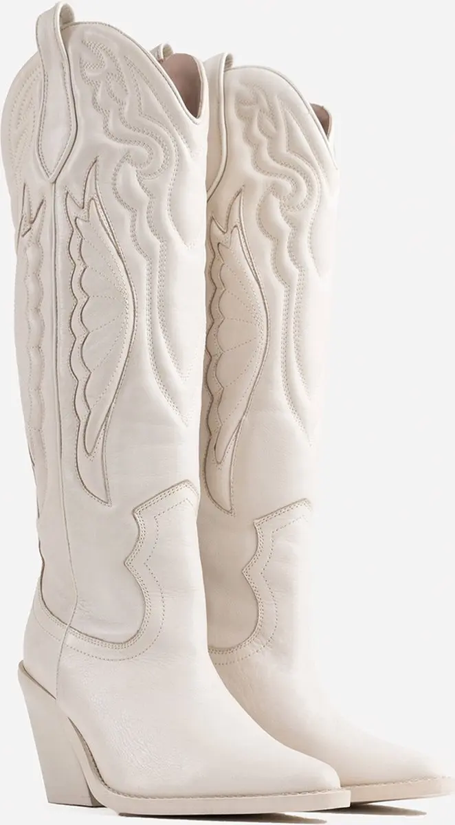 Bronx New-kole 14177 Cowboylaarzen - Wit - Maat 36