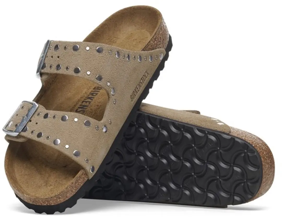 Birkenstock Arizona Rivet Suède N Sandalen - 38 - Taupe