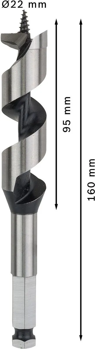 Bosch Professional Slangenboor 22x160mm - Hout - MPN 2608585706