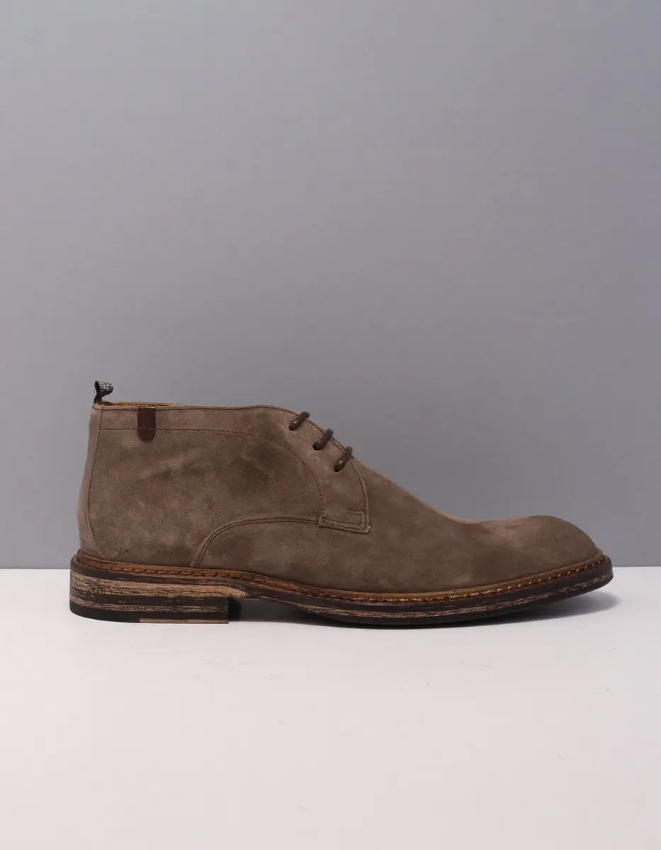 Floris Van Bommel Nette Veterboot SFM-50134-34-01 Taupe Suède