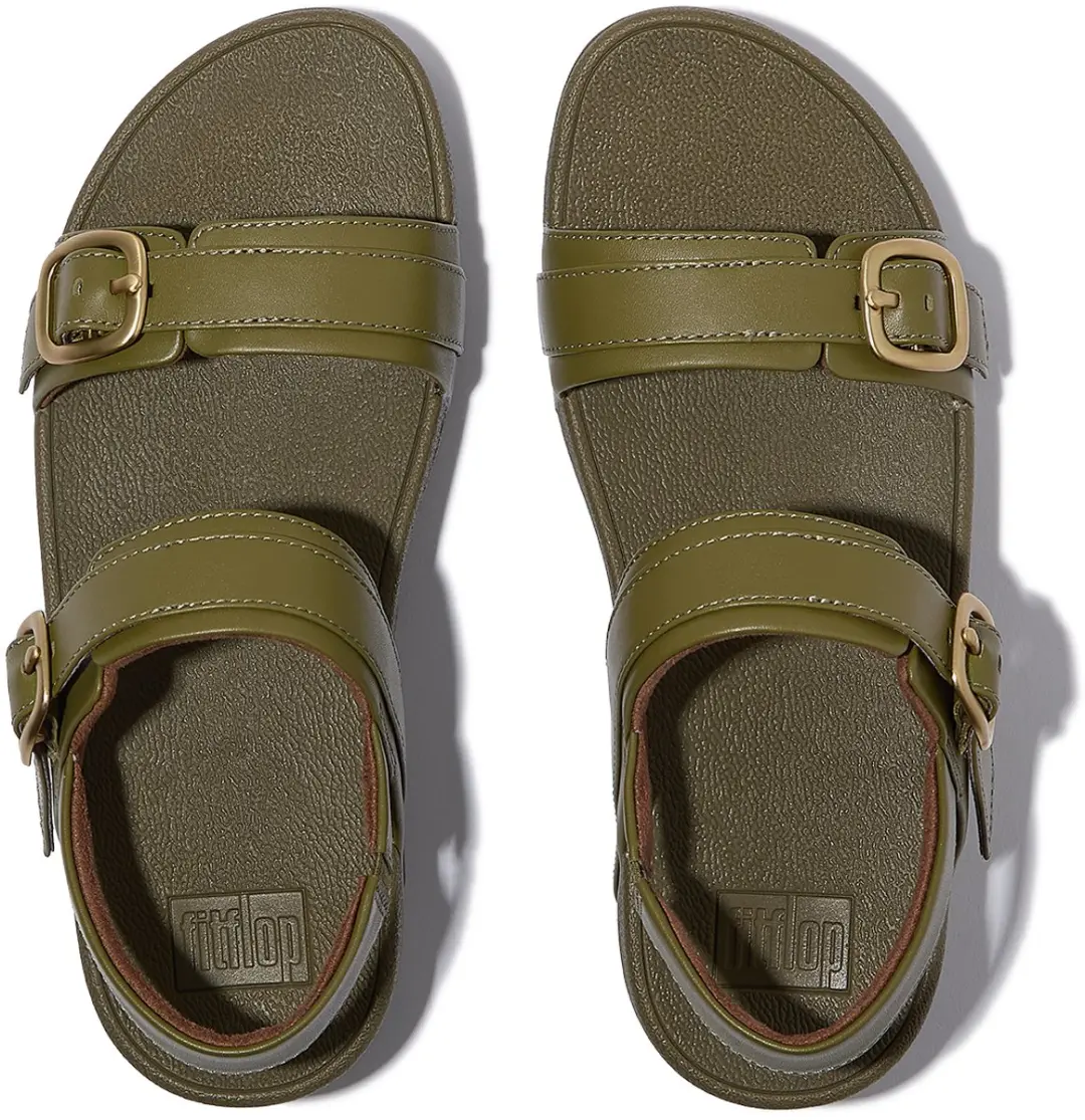 FitFlop Damen Sandalen Lulu Adjustable Sandal-Leather ES6 Camo-Green-39
