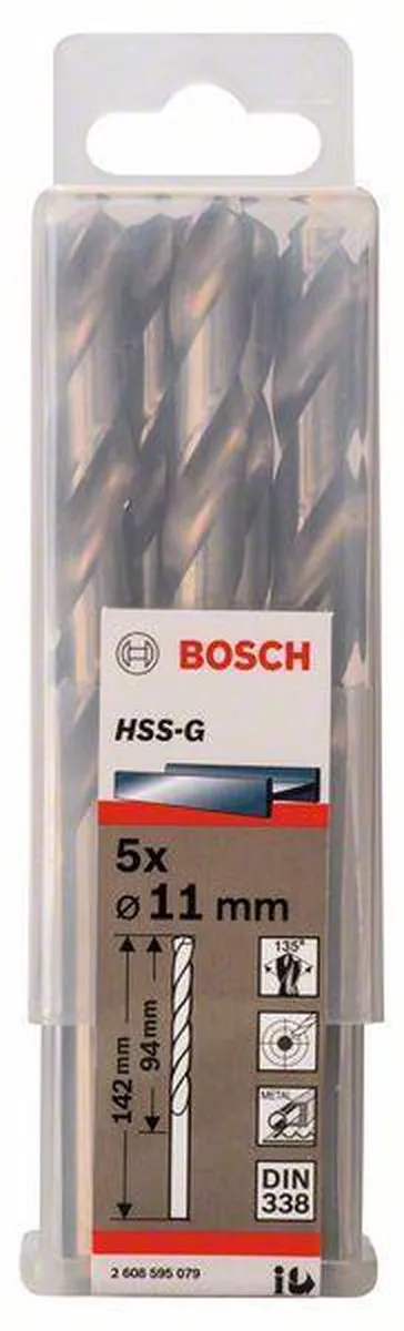 Bosch Professional ST. LINE 11.0mm HSS-G Boor - 5 Stuks