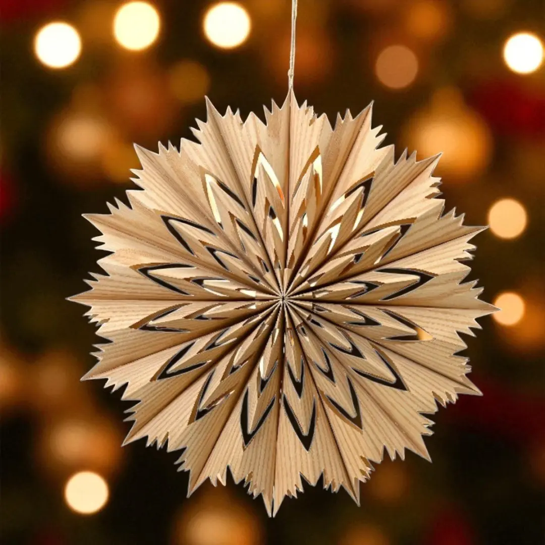 Hangende Kerstster van Papier