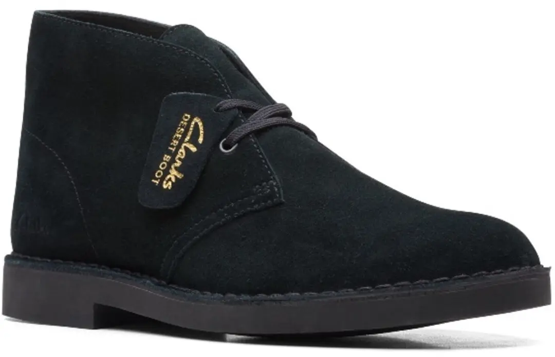 Clarks Veterboot Desert Boot Evo Zwart Suède Verwisselbaar Voetbed