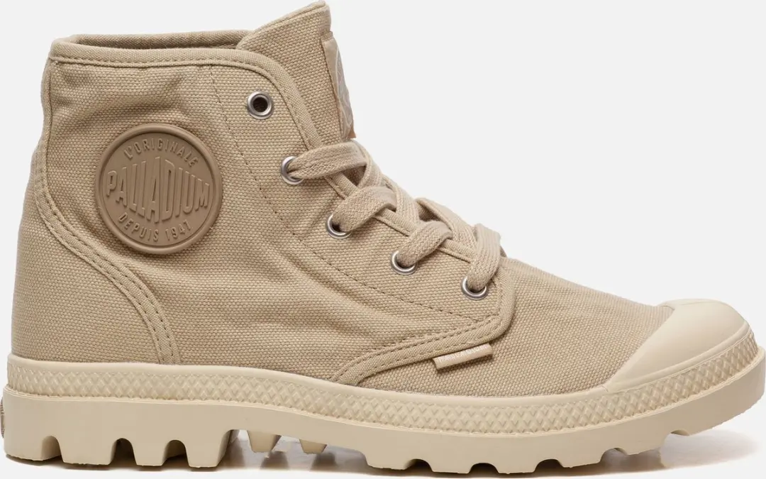 Palladium Pampa hi Veterschoenen beige Canvas