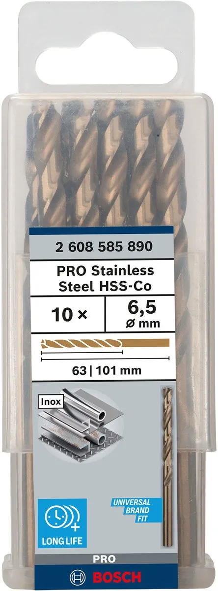 Bosch Professional ST. LINE 6,5mm HSS-Co Boren - 10 Stuks - afbeelding 2 van 4