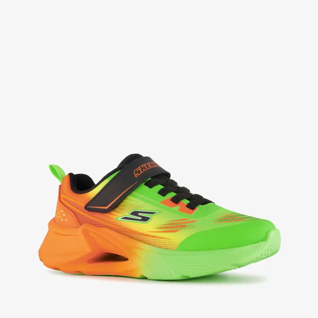 Skechers Tidal-Tech jongens sneakers oranje groen - Maat 30