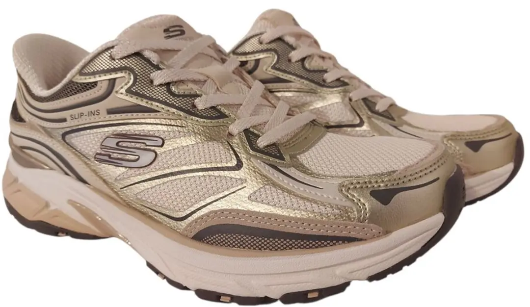 Skechers Instapper Hands-Free Slip-Ins Stamina Sport 150710 NTGD Natural Gold