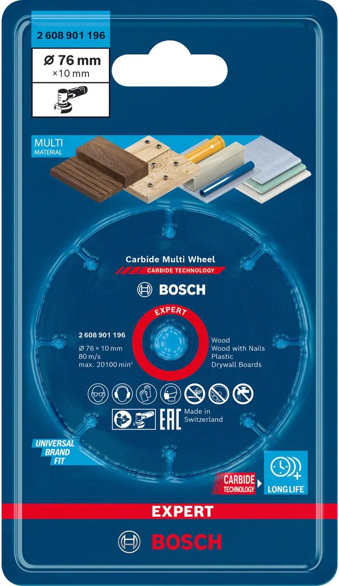 Bosch Professional EXPERT Doorslijpschijf Multi Wheel 76x10mm - Metaal