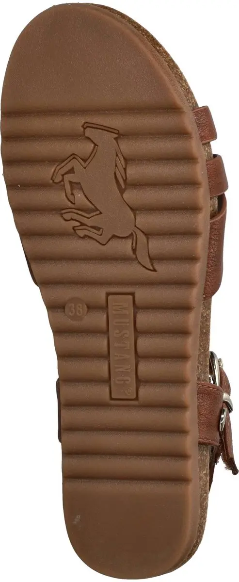 Mustang Sandalen Plat Sandalen Plat - cognac - Maat 39 - afbeelding 5 van 6