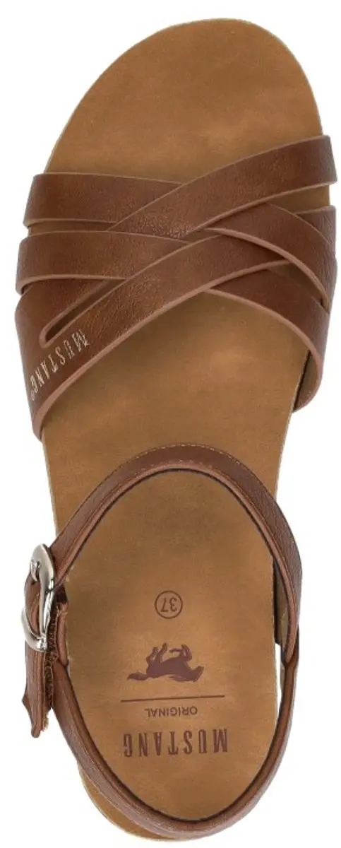Mustang Sandalen Plat Sandalen Plat - cognac - Maat 39 - afbeelding 4 van 6