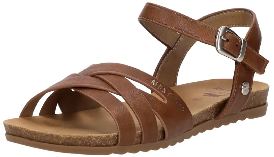 Mustang Sandalen Plat Sandalen Plat - cognac - Maat 39 - afbeelding 3 van 6