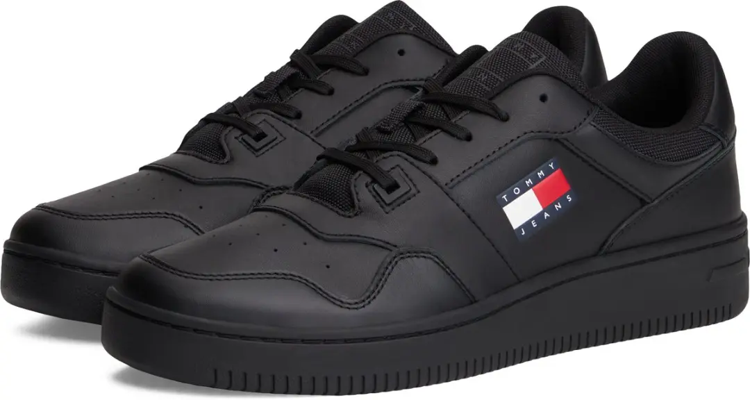 Tommy Hilfiger Retro Basket Ess Sneakers - Zwart - Maat 44 - afbeelding 6 van 6