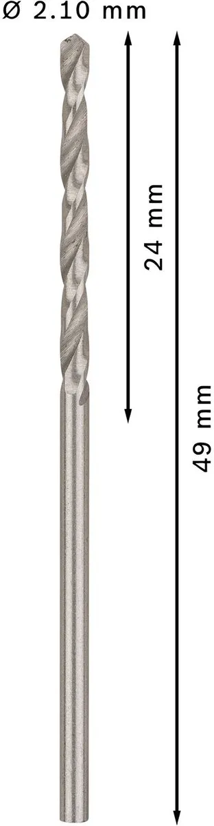 Bosch Professional ST. LINE 2.1mm HSS-G Boortjes - 10 Stuks