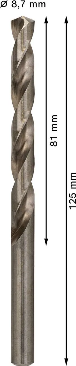 Bosch Professional ST. LINE Metaalboren HSS-G 8.7mm - 5 Stuks