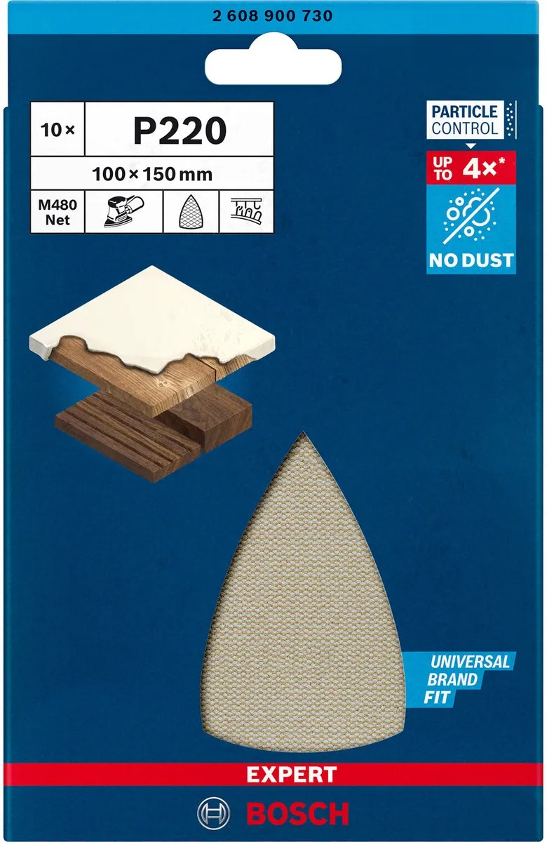 Bosch Professional EXPERT M480 Schuurnet 100x150mm - 10 Stuks