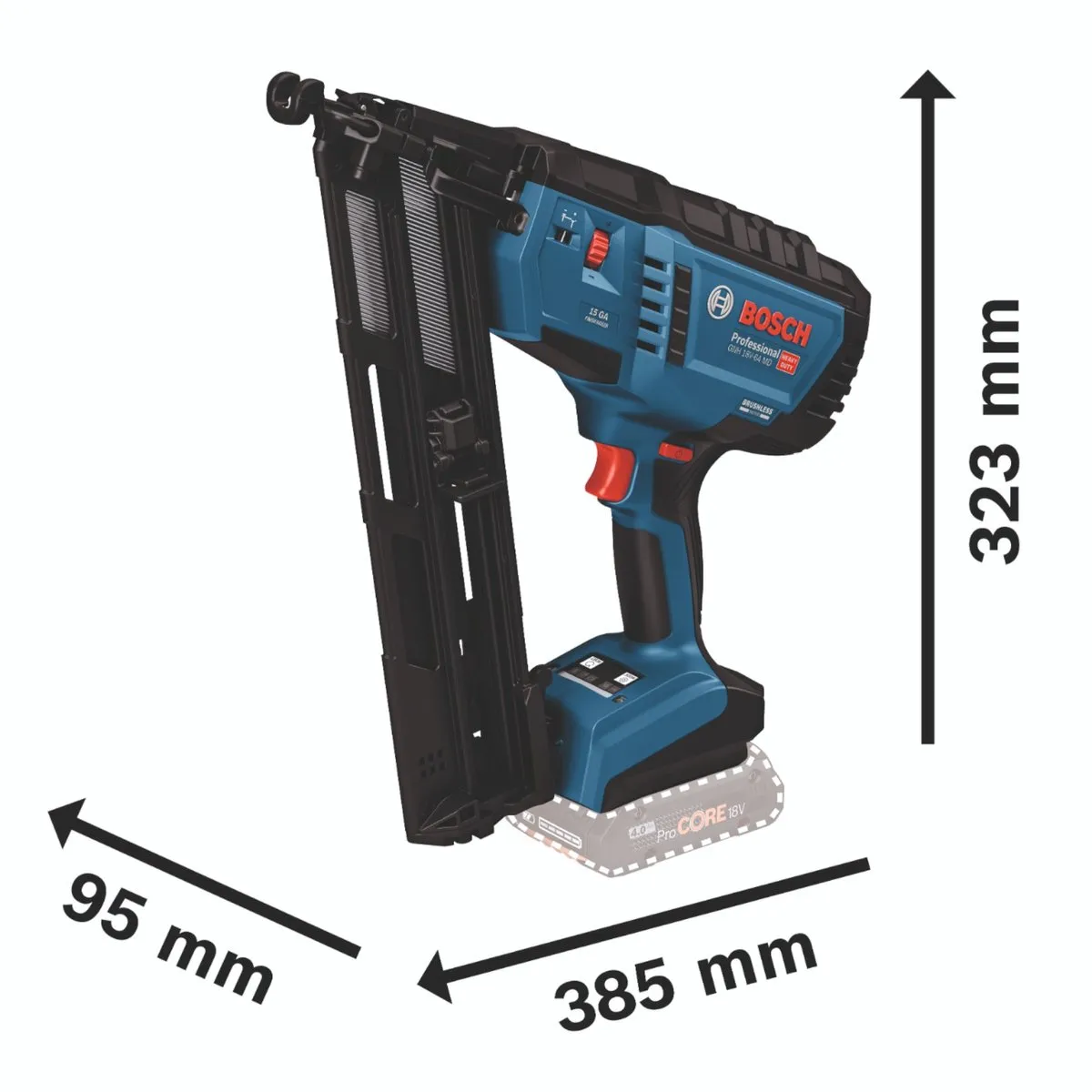 Bosch Professional GNH 18V-64 MD Accu Afwerktacker 15Ga
