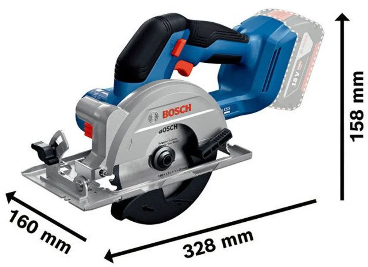 Bosch Professional GKS 18V-51 Accu Cirkelzaag 140mm - L-BOXX - afbeelding 6 van 6