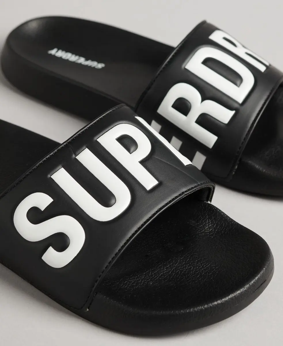 Superdry Core Badslippers Heren - 40/41 - Black/White - afbeelding 2 van 6