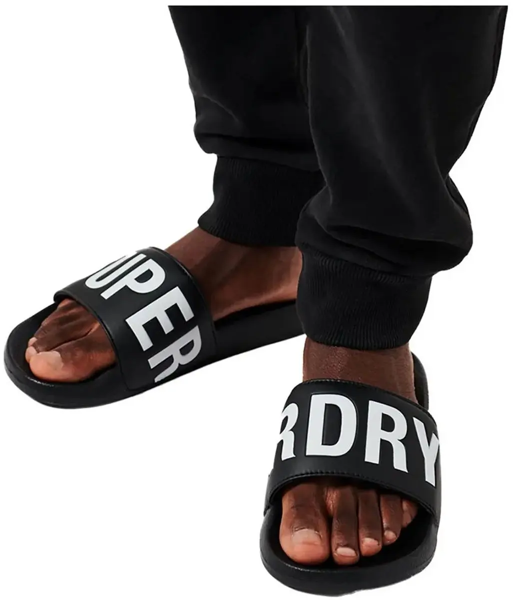 Superdry Core Badslippers Heren - 40/41 - Black/White - afbeelding 5 van 6