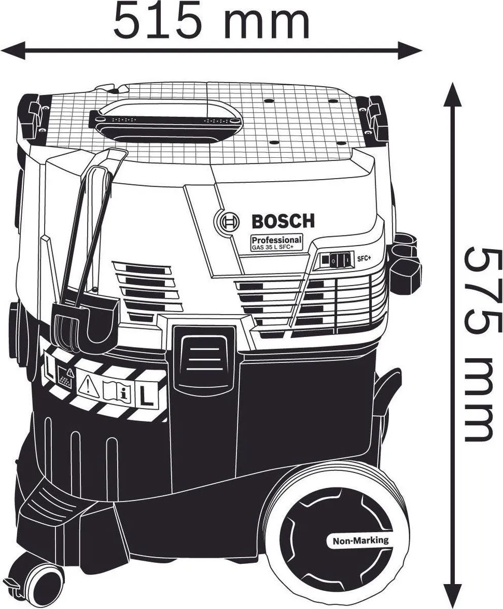Bosch Professional GAS 35 L SFC+ Stofzuiger - 1380W - 35L