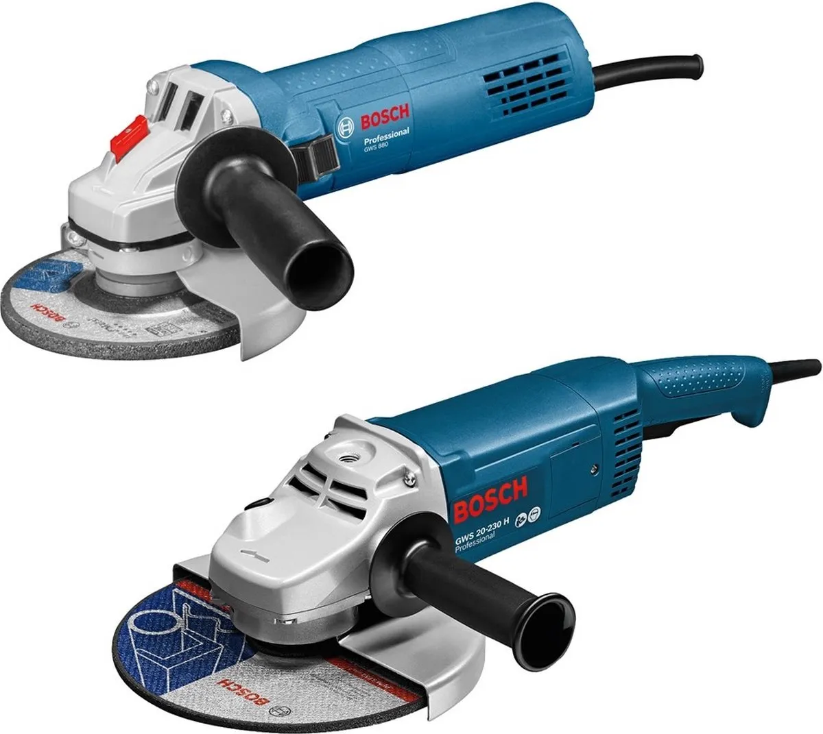 Bosch Professional GWS 20-230P + GWS 880 Haakse Slijper