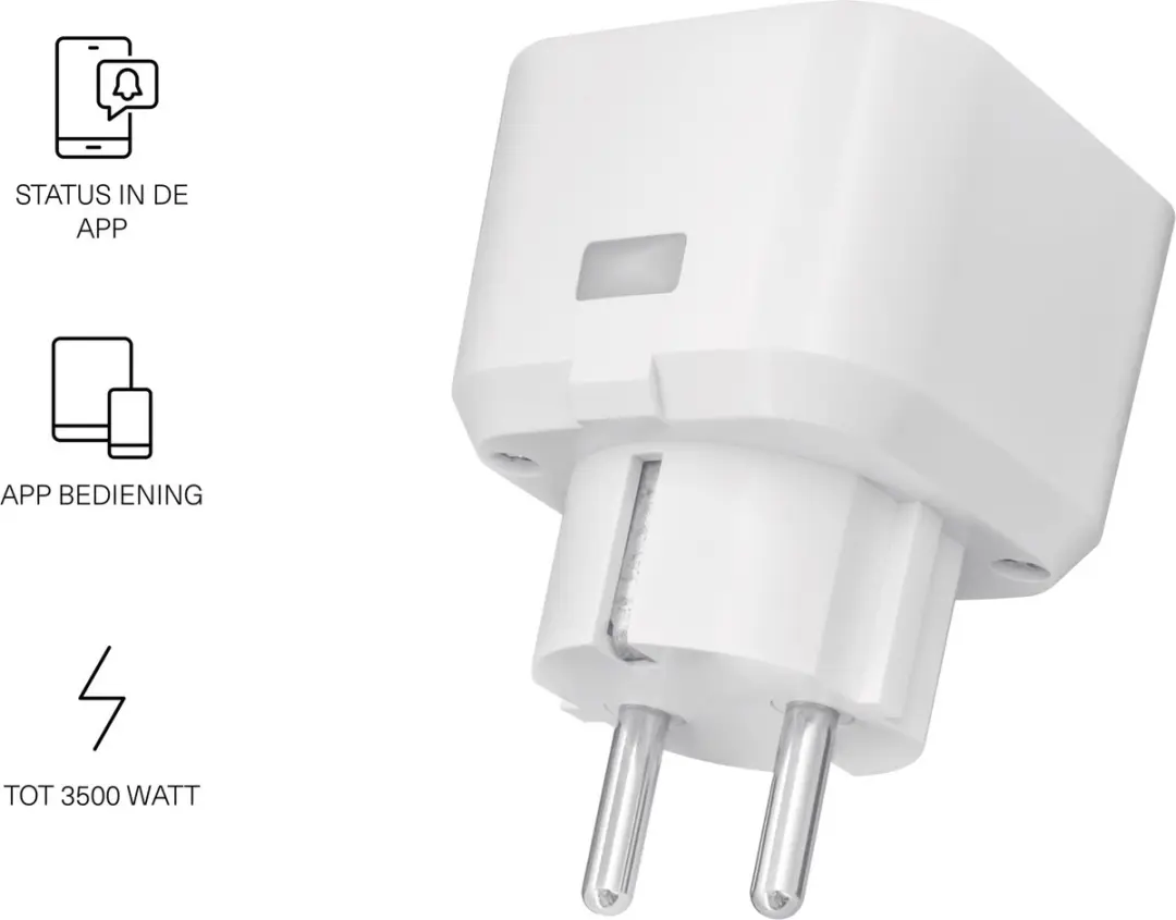 KlikAanKlikUit Slimme Stekker - Zigbee - 2-wegcommunicatie - Wit