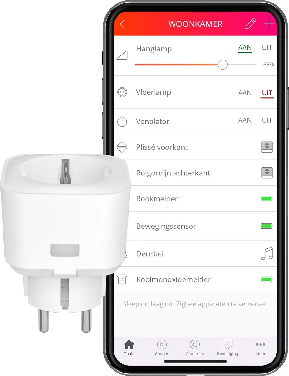 KlikAanKlikUit Slimme Stekker - Zigbee - 2-wegcommunicatie - Wit