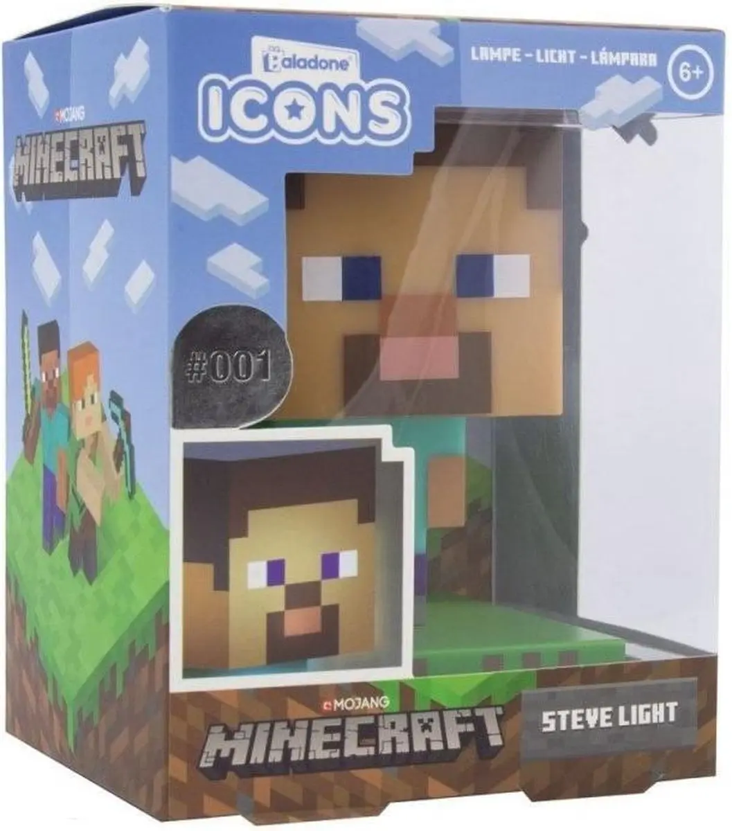 Paladone Minecraft Steve Bureaulamp - Veelkleurig