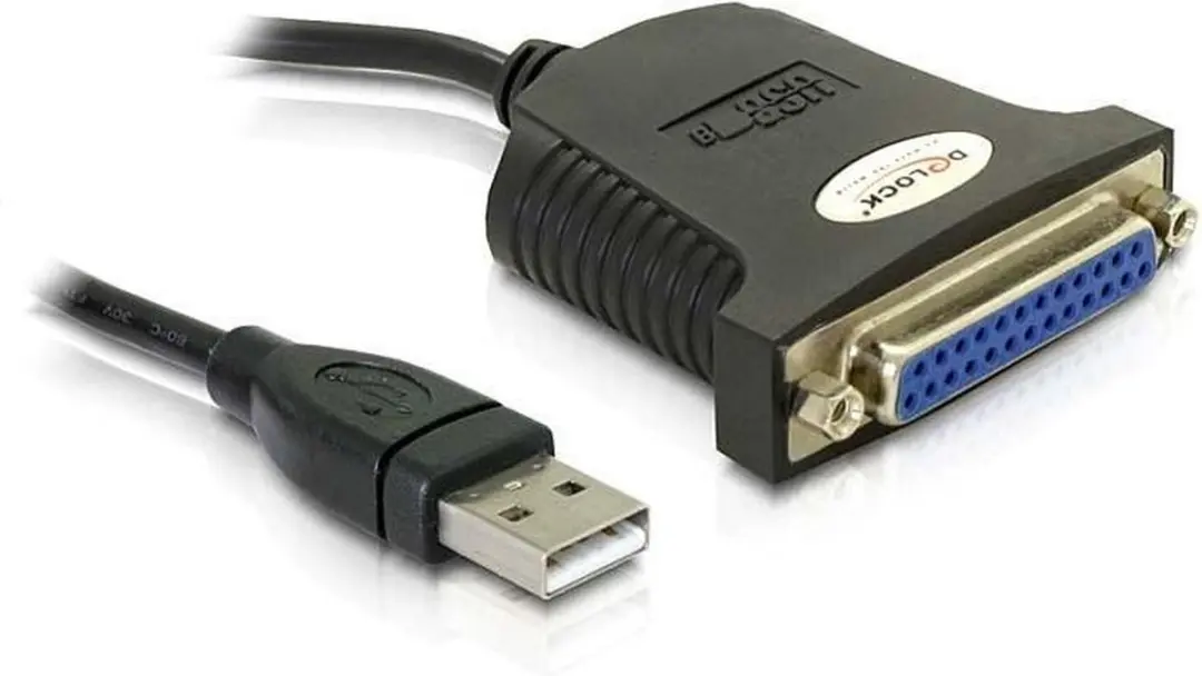 Delock USB 1.1 naar Parallel Kabel 1m - Zwart