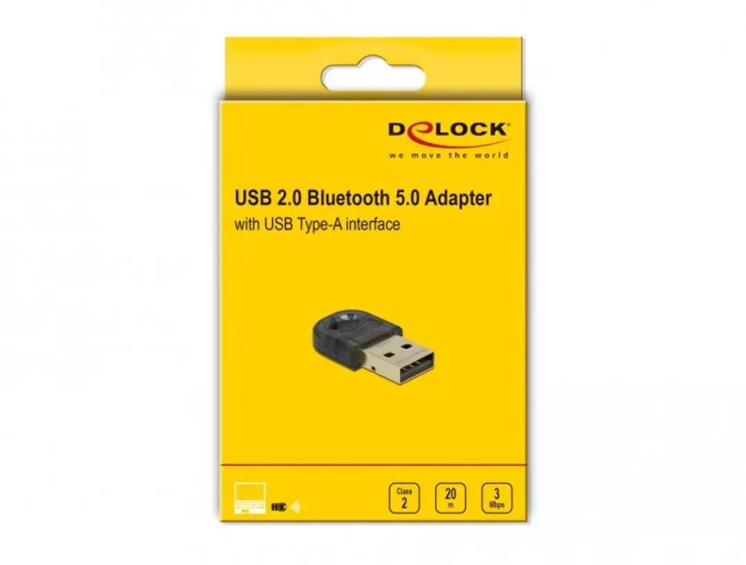 Delock USB 2.0 Bluetooth 5.0 Adapter 61012 - afbeelding 3 van 5