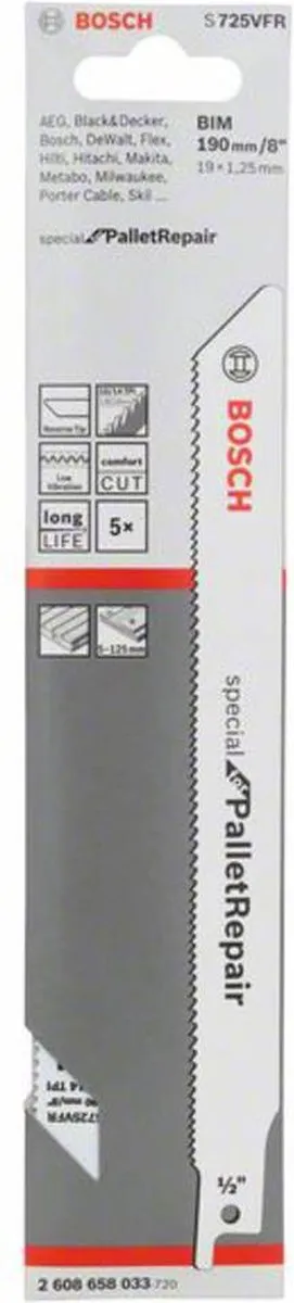 Bosch Professional S 722 VFR Zaagblad - 5 Stuks - afbeelding 6 van 6