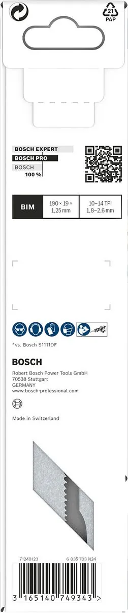 Bosch Professional S 722 VFR Zaagblad - 5 Stuks