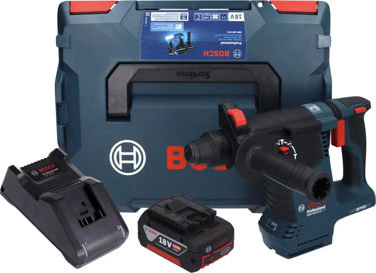 Bosch Professional GBH 18V-24 C Boorhamer - 2,4J - 1x 5,0Ah Accu