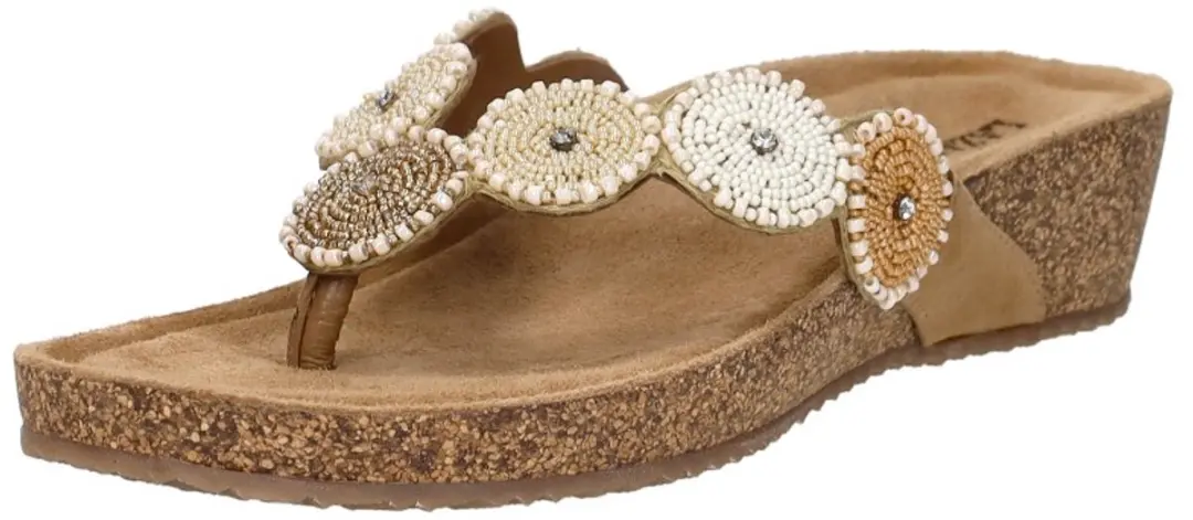 Lazamani Mare Teenslippers - beige - Maat 43 - afbeelding 4 van 6