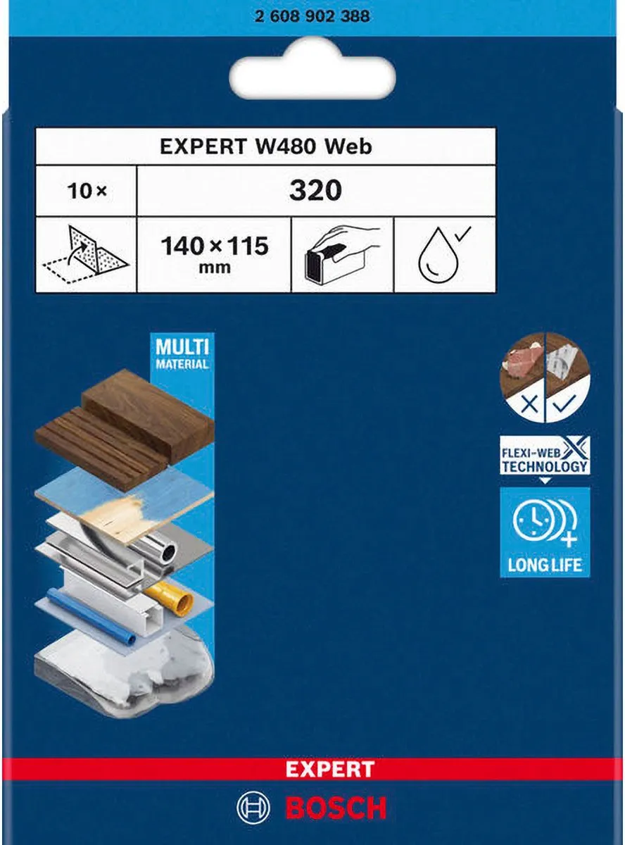 Bosch Professional ExW480 Schuurvel 115x140mm G320