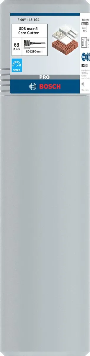 Bosch Professional PRO SDS max-5 Core Cutter F00Y145194 - Beton 68mm