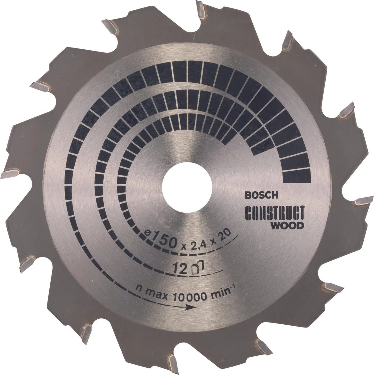 Bosch Professional Cirkelzaagblad Construct Wood 150x20/16x2,4 12T