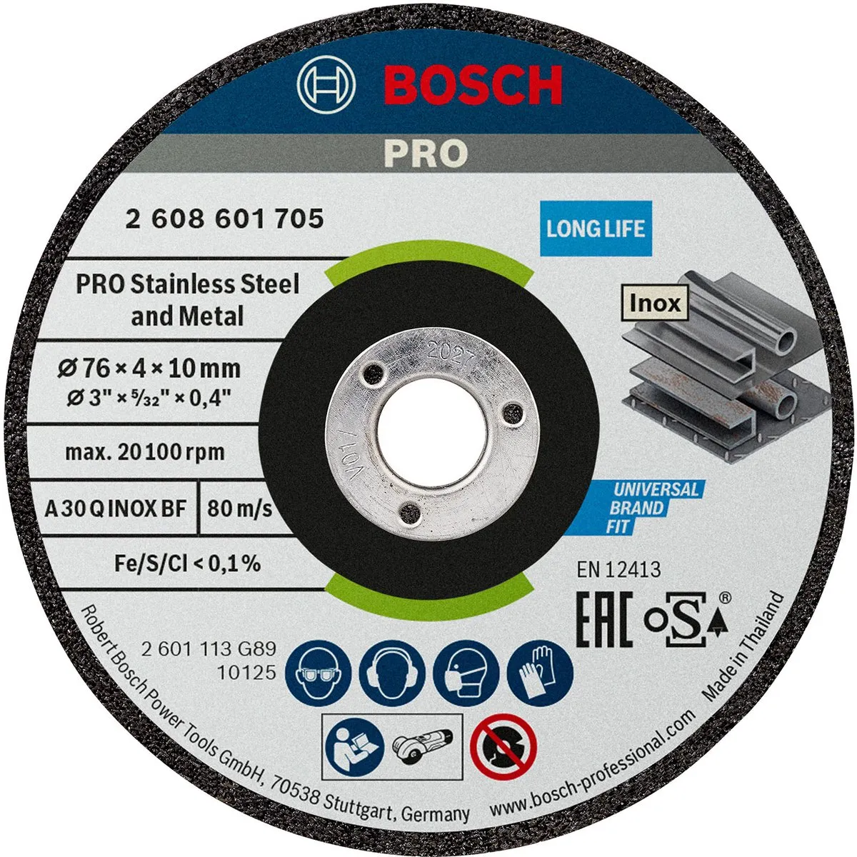 Bosch Professional 2608601705 Afbraamschijf - 76mm - 10mm - 2 Stuks