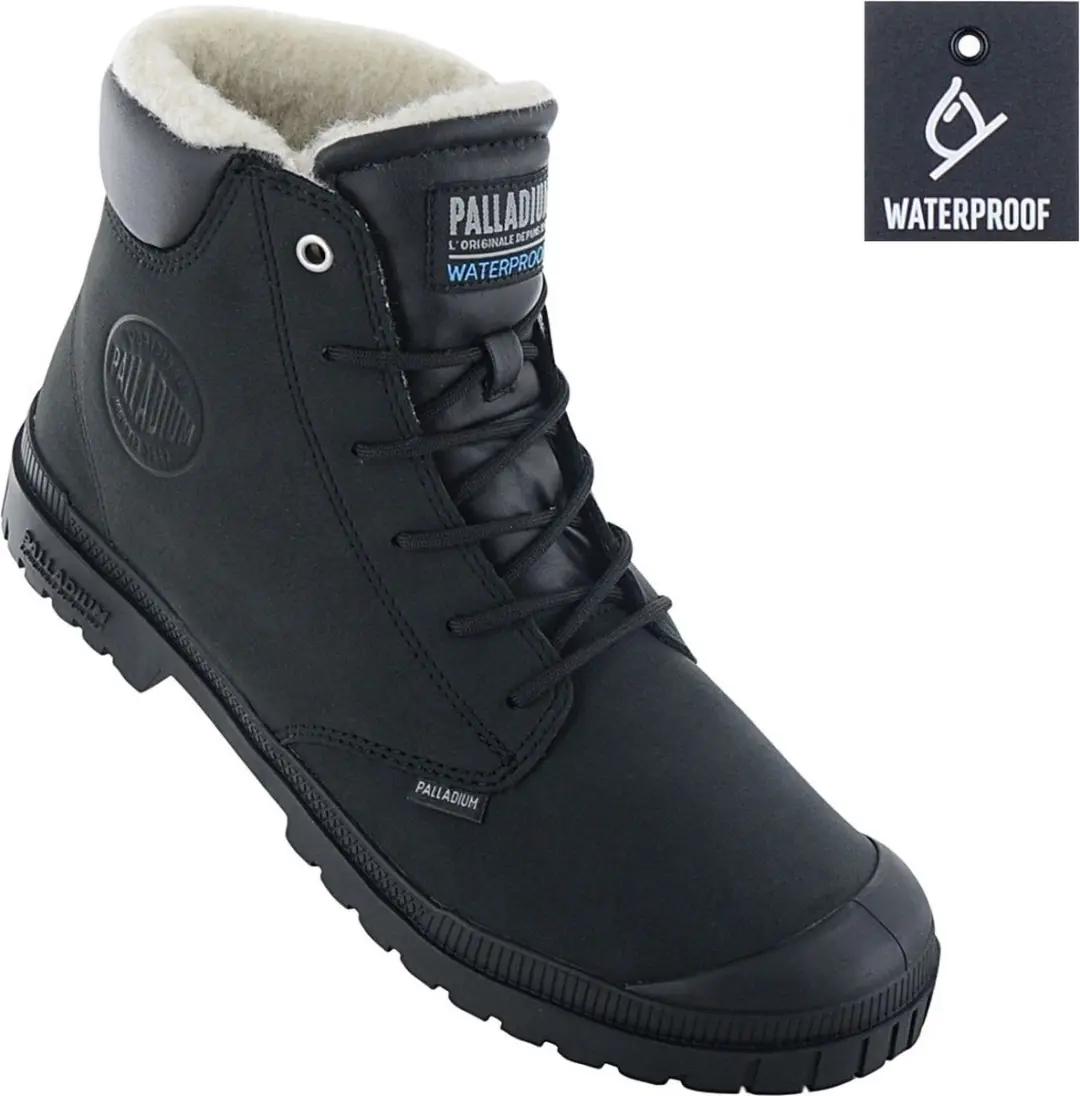 Palladium Pampa SP20 CUFF Leather WP WL Heren Winterlaarzen - Zwart - Maat 43 - afbeelding 2 van 6