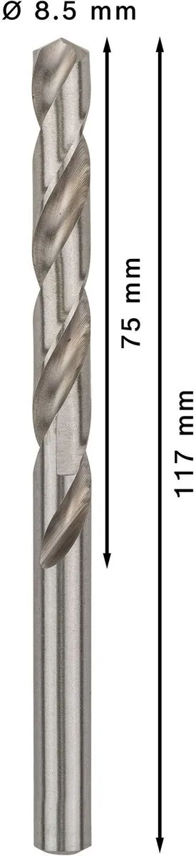 Bosch Professional ST. LINE 8.5mm HSS-G Boor - 5 Stuks