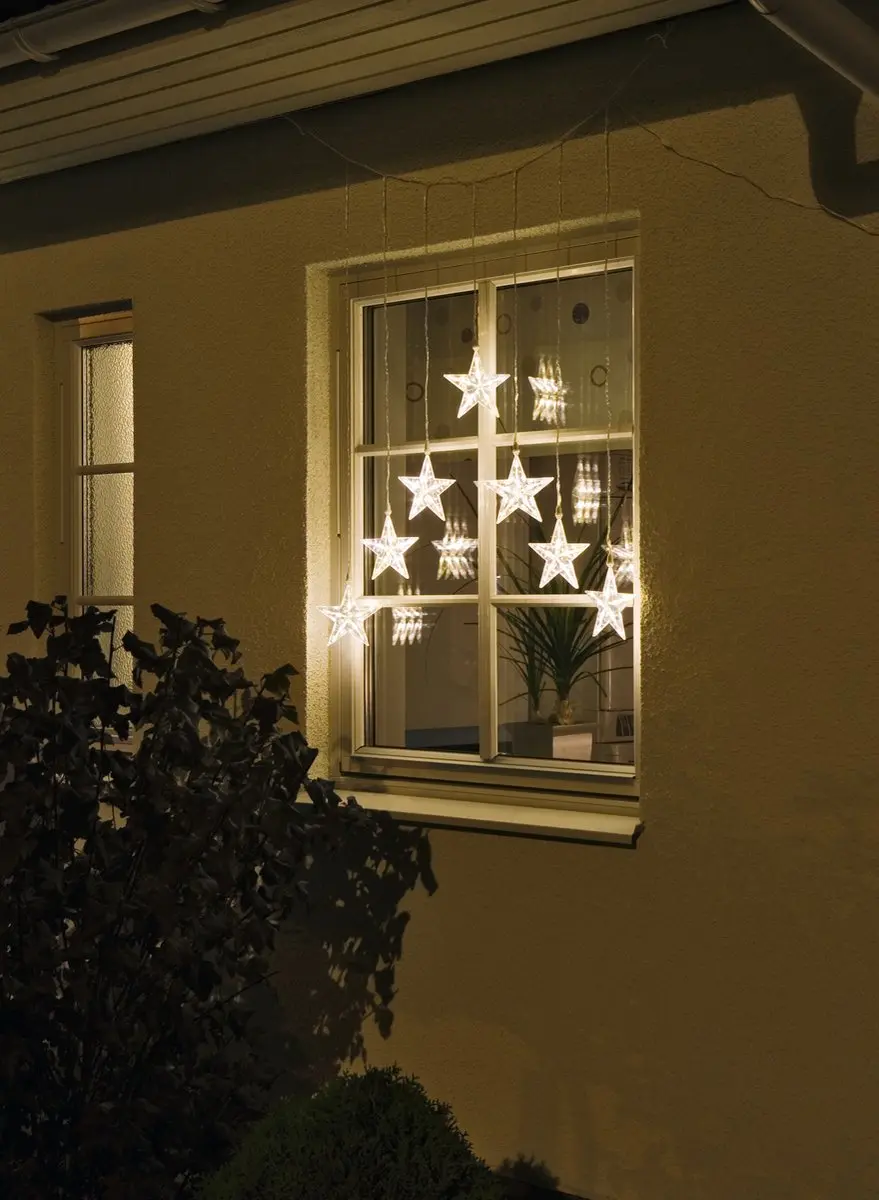 Konstsmide Lichtgordijn 116x75cm - 35 LED Sterrensnoer 24V Warmwit - afbeelding 3 van 6